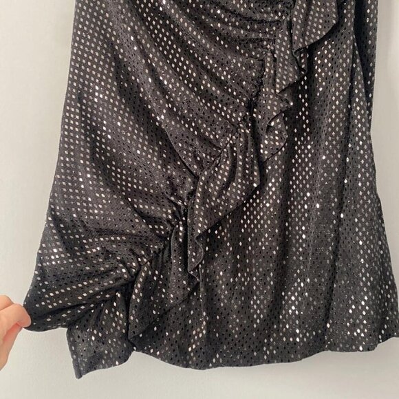 Michael Kors NYE Sequin Ruffle Mini Skirt Disco Core Holiday Party Glam Large - Picture 5 of 12